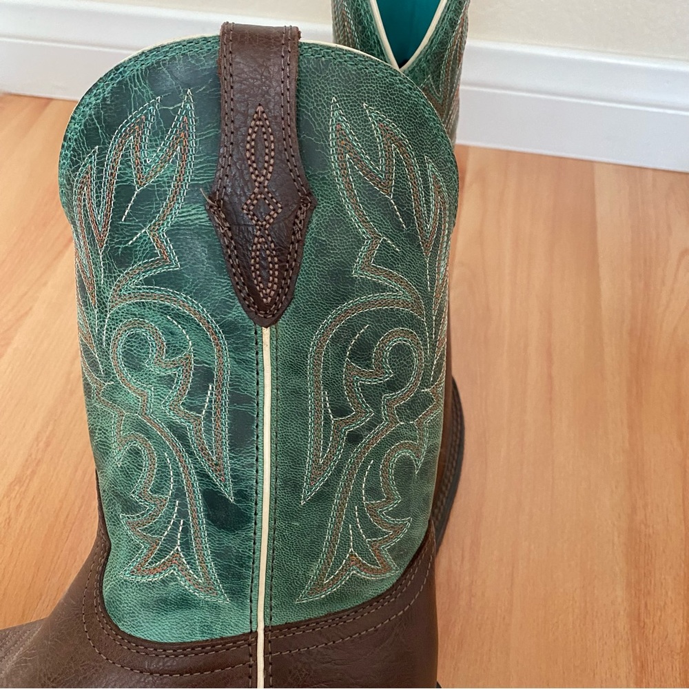 Ariat Cattle Drive Western Boot Dark Cottage - Picture 8 of 12